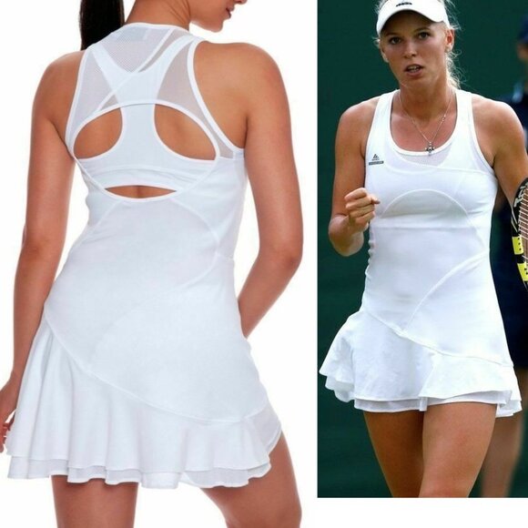 Nwt Adidas Stella McCartney FLIRTY White Tennis Dress M Medium - Picture 1 of 12